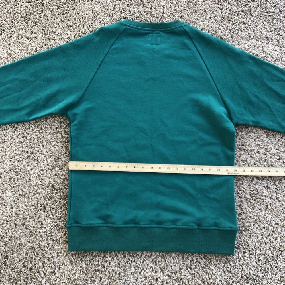Qilo Tactical Crewneck Sweatshirt Mens Size Large Teal Pray Logo Casual Pullover